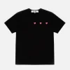COMME DES GARCONS MULTI RED HEART T-SHIRT