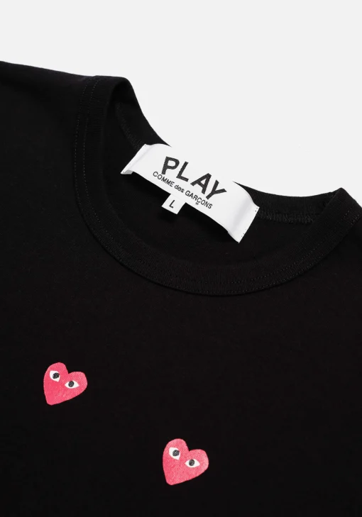 COMME DES GARCONS MULTI RED HEART T-SHIRT