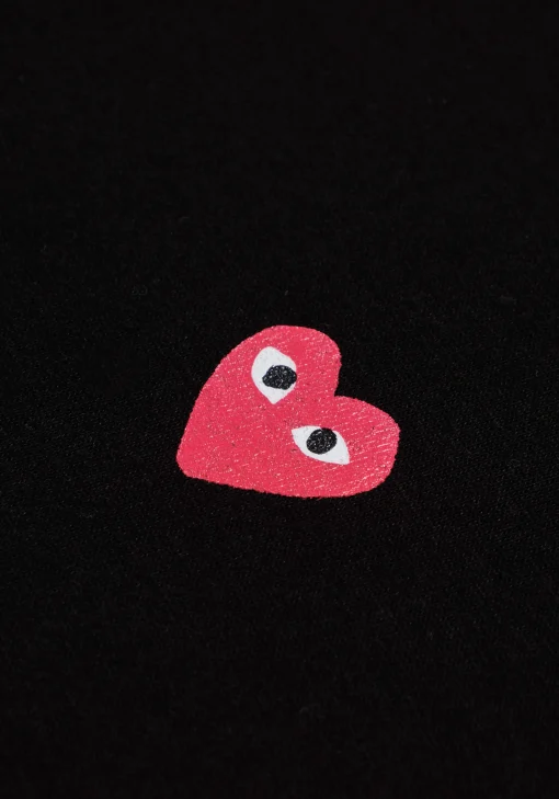COMME DES GARCONS MULTI RED HEART LOGO T-SHIRT