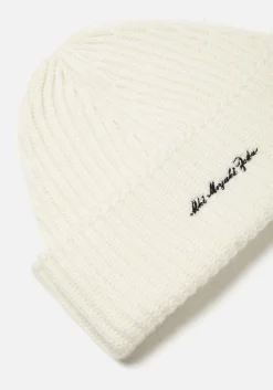 MKI CASHMERE RIBBED BEANIE