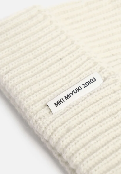 MKI CASHMERE RIBBED BEANIE