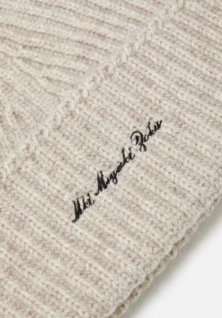 MKI CASHMERE RIBBED BEANIE