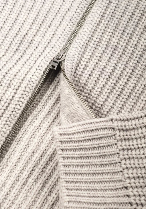 MKI CHUNKY RIB KNIT TRACK JACKET