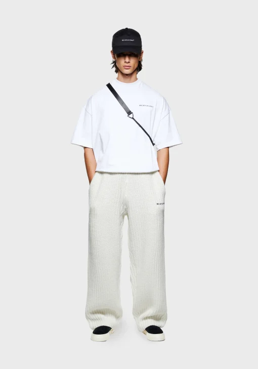 MKI CHUNKY RIB KNIT WIDE LEG JOGGERS