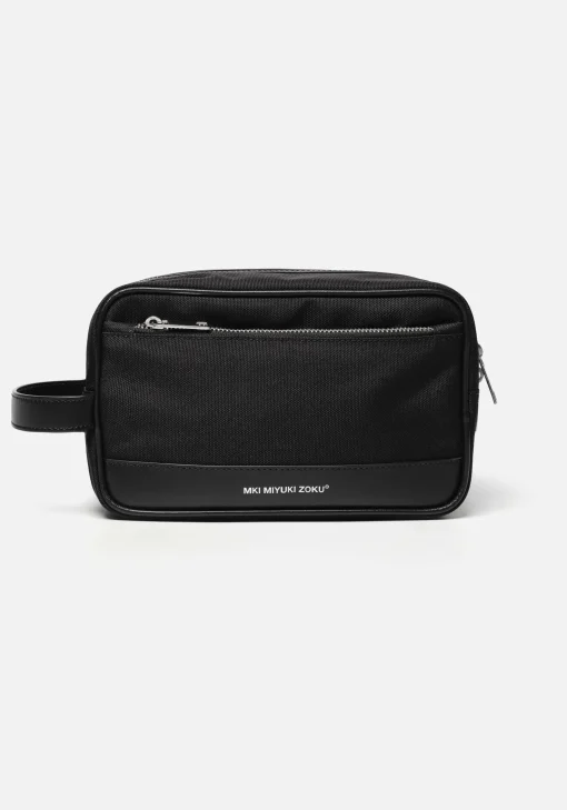 MKI LEATHER TRIM WASH BAG