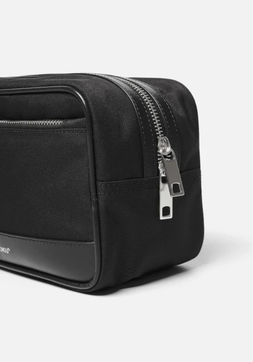 MKI LEATHER TRIM WASH BAG
