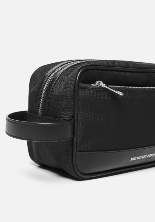 MKI LEATHER TRIM WASH BAG