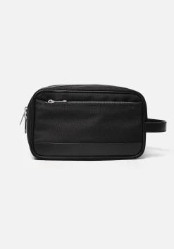 MKI LEATHER TRIM WASH BAG