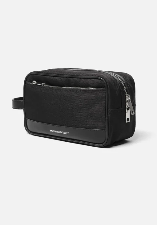 MKI LEATHER TRIM WASH BAG