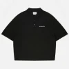 MKI LIGHTWEIGHT MOHAIR KNIT POLO SHIRT