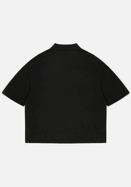 MKI LIGHTWEIGHT MOHAIR KNIT POLO SHIRT