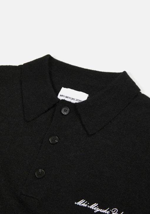 MKI LIGHTWEIGHT MOHAIR KNIT POLO SHIRT