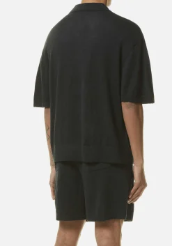 MKI LIGHTWEIGHT MOHAIR KNIT POLO SHIRT