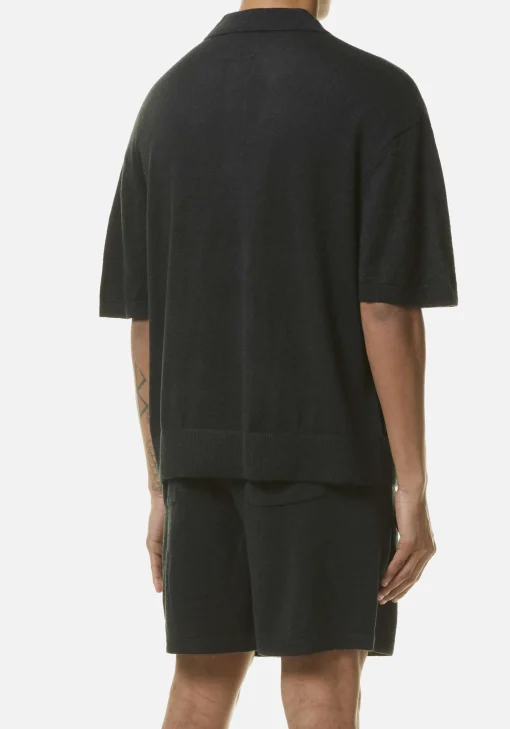 MKI LIGHTWEIGHT MOHAIR KNIT POLO SHIRT