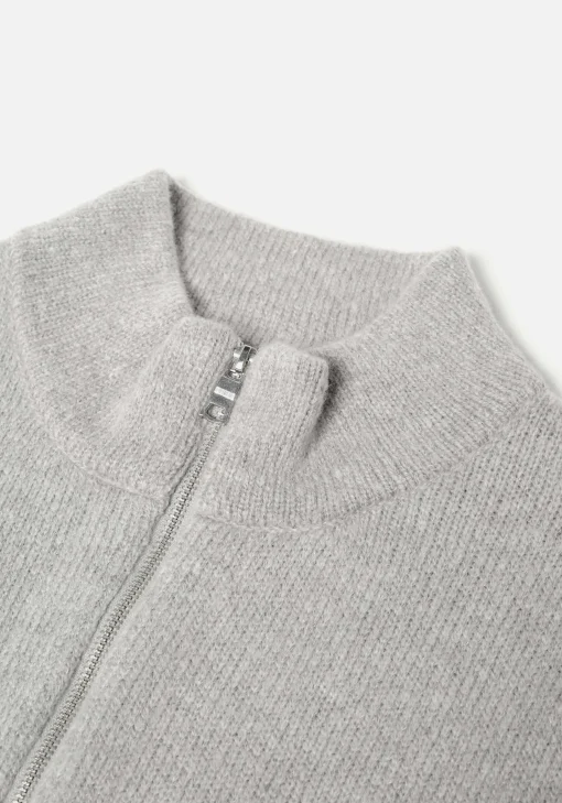 MKI MOHAIR BLEND KNIT TRACK JACKET