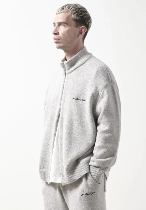 MKI MOHAIR BLEND KNIT TRACK JACKET