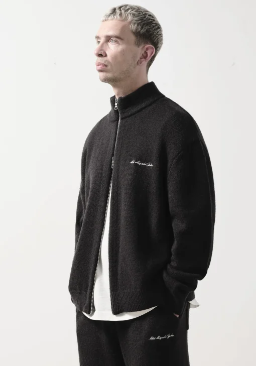 MKI MOHAIR BLEND KNIT TRACK JACKET
