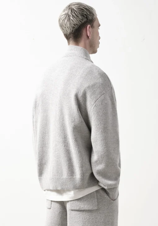 MKI MOHAIR BLEND KNIT TRACK JACKET