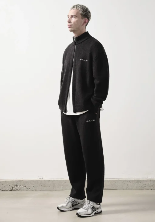 MKI MOHAIR BLEND KNIT TRACK JACKET